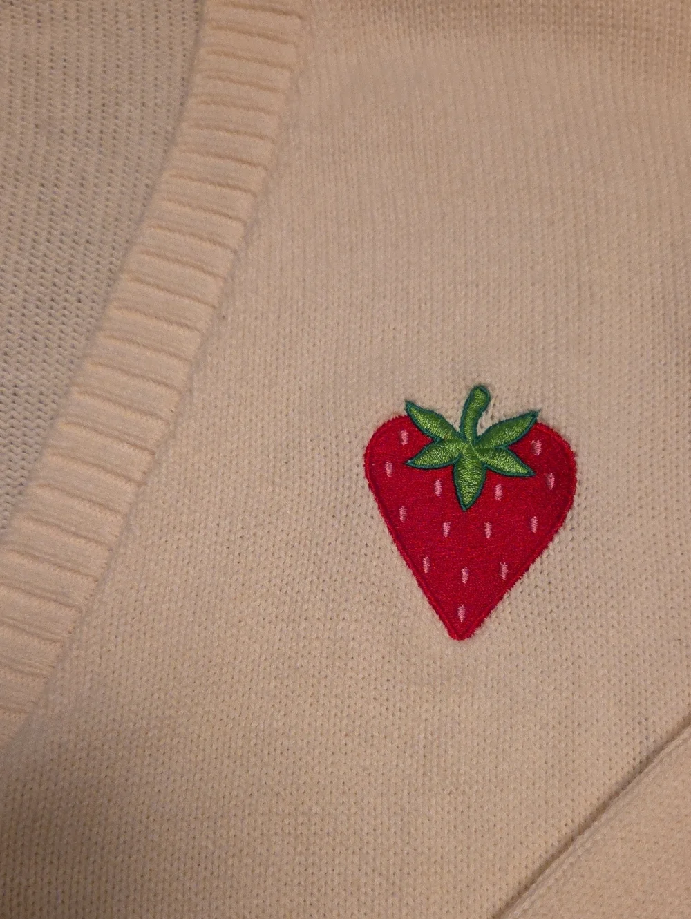 Old Navy Girls XL 14-16 Strawberry Cardigan 100% Cotton Cropped Sweater